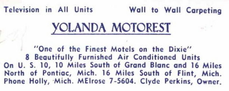 Yoldanda Motorest (Dixie Highway Efficiencies) - Vintage Postcard (newer photo)